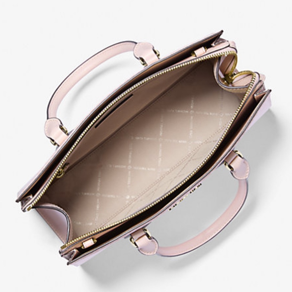 MICHAEL KORS Sheila Md Ombré Signature Logo Satchel Crossbody 
Powder Blush 
NWT - Picture 2 of 16